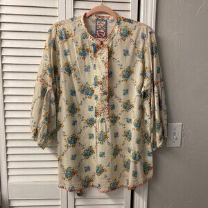Johnny Was Cream Leti Blouse - Size Large